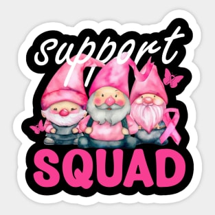 Breast Cancer Awareness Shirt For Women Gnomes Support Squad Sticker